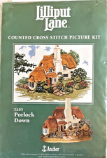 Anchor Counted Cross Stitch Kit LL03 Lilliput Lane Porlock Down 20x27 Complete