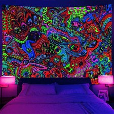 Blacklight Abstract Hippie