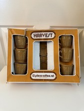 John Tams Harvest 12 Piece Coffee Set Staffordshire England Unused Cups/Saucers