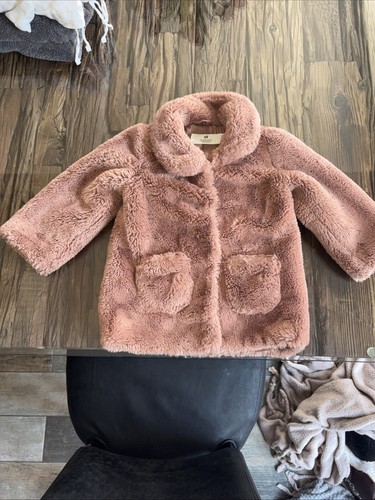 Girls dusty pink faux fur - girls,