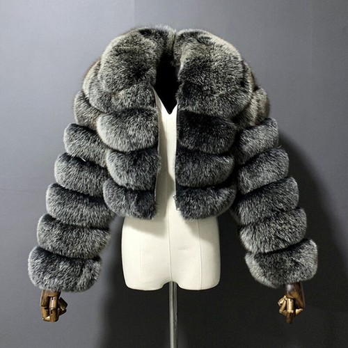 Women luxury fluffy faux fox - fluffy,