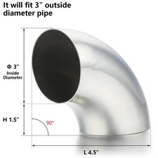 Tight Radius Stainless Steel Exhaust Bend Elbow Pipe for Exhaust Systems
