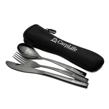 CarpLife Black Etched Cutlery