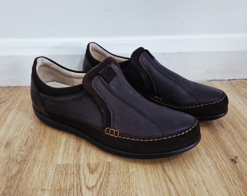 Ecco brown leather slip - brown, on