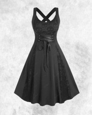 New Black Gothic Skull Lace