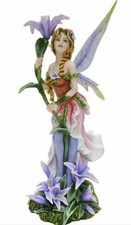 Flower Fairy Figurine Fantasy Art Statue Mythical Sculpture Enchanted Ornament