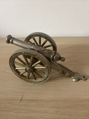 Vintage brass cannon - brass,