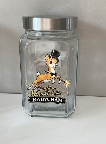 Babycham style glass bar - jar, ~