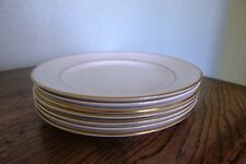 Spode  6  x 20 cm Small Dinner Plates, gold leaf rimmed, excellent condt.