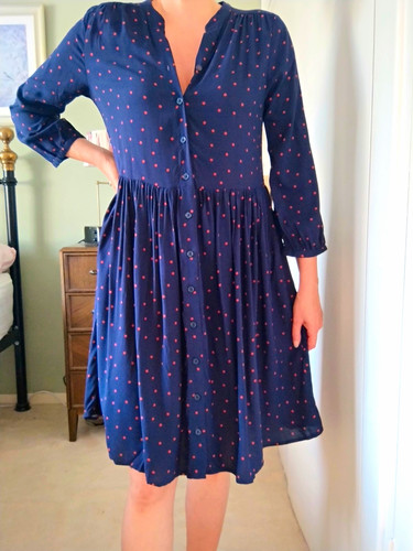 Joules maddie navy spot neck - spot, v-neck