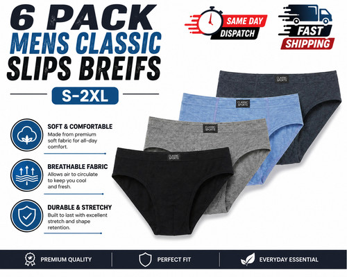 Pack mens briefs - of, slips