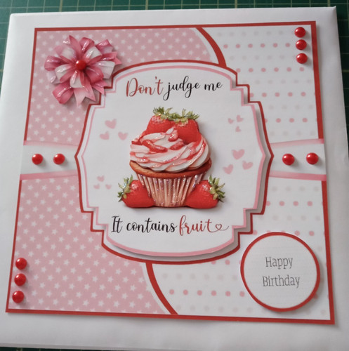 Handmade decoupage cupcake