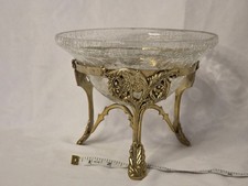 Vintage Crackle Glass Bowl