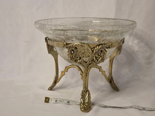 Vintage crackle glass bowl - crackle,