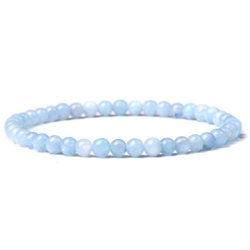 Natural aquamarine 4mm - natural, bead
