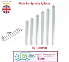 7mm 8mm Windows UPVC and Door Handle Spindle Plain Bar 50mm to 150mm Solid Steel
