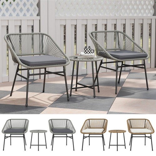 Pieces rattan bistro set - 3,