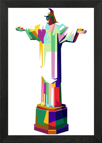 Art deco statue framed - art,