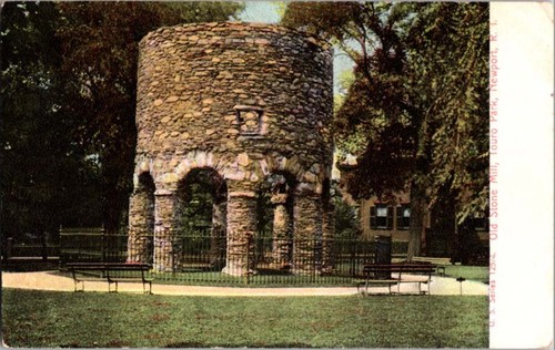 Newport postcard old stone - ri,