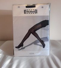 Wolford  Vintage Sofia  Tights  Diamond Patterned Black - Medium