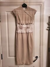 Karen Millen Beige Gold Corset Dress Size 8/10