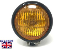 Retro Headlight with Yellow Lens for Harley Davidson Sportster or Dyna Project
