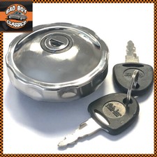 Fahler Locking Polished Stainless Steel Fuel Petrol Cap 2 Keys JAGUAR E TYPE 