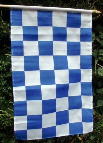Blue and white checkered - &,