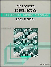 2001 Toyota Celica Electrical Wiring Diagram Manual Schematic Book in COLOR