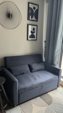 Blue 2-Seater Sofa Bed
