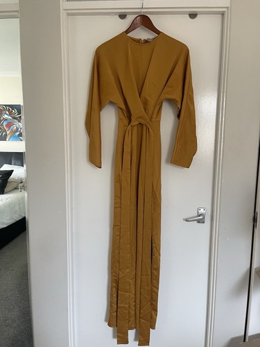 Mustard evening dress - evening,