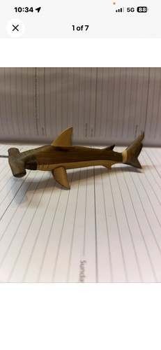 Vintage carved wooden hammer - carved,