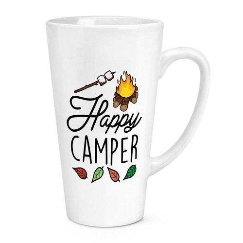 Happy camper 17oz large - camper, latte