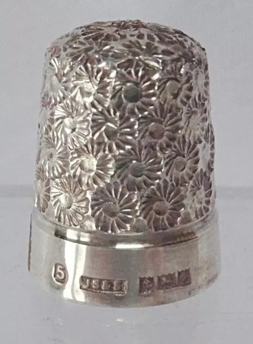 Vintage silver thimble 1960s - vintage,