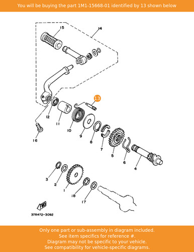 Yamaha stopper 1m1 15668 - stopper,, 1m1-15668-01