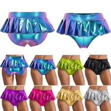 UK Womens Shiny Metallic Skirt