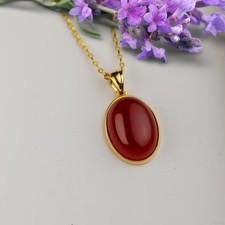 Carnelian Necklace, Natural