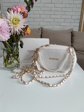 Chanel Ivory Beauty Bag Straps and Charm Brand New With Box Christmas present 