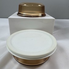2 Corning Ware 1 Pint Amber