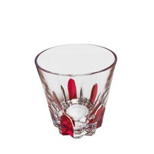 4 x PLASTIC ACRYLIC RED/CLEAR