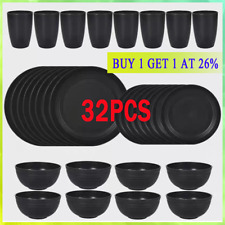 Black Dinnerware Bowl Plates