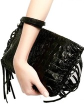 ZARA BLACK LEATHER BAG WITH