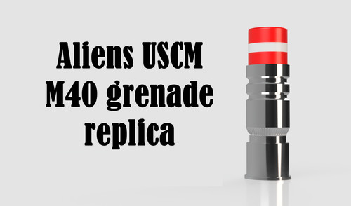 Red m40 replica prop grenade - m40,