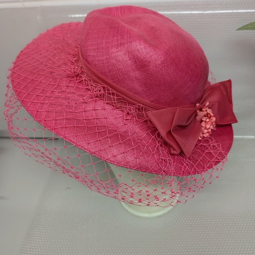 Kangol fuchsia pink straw hat - kangol,