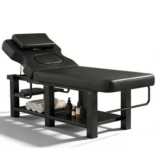 Black massage table - massage, facial