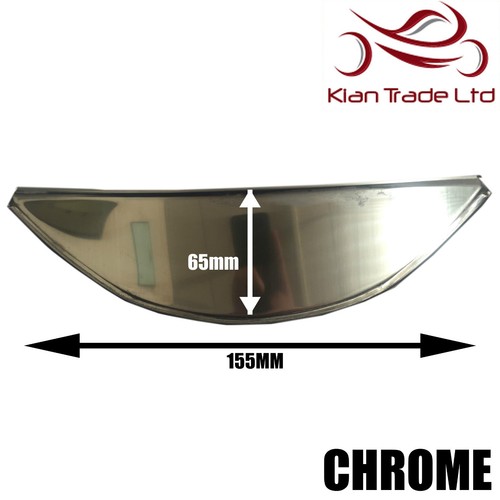 Plain chrome visor peak - plain,