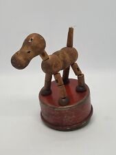 A Triang Wakouwa Collapsing Fall Down Dog, Rare Vintage. Wood On Metal Base
