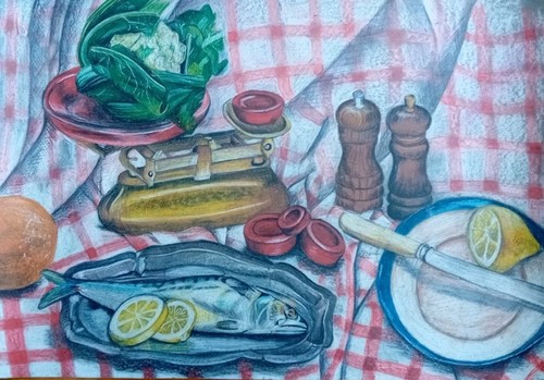 Vintage chalk pastel - chalk,