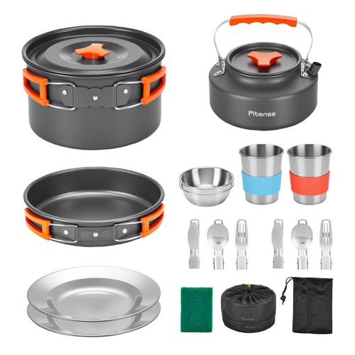 Fitense 21pcs camping cookware - 21pcs,