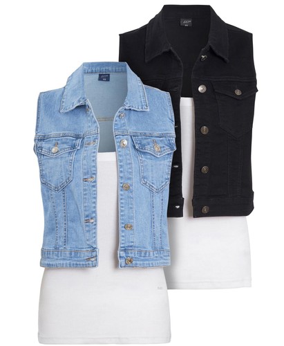 Womens denim gilet - denim,